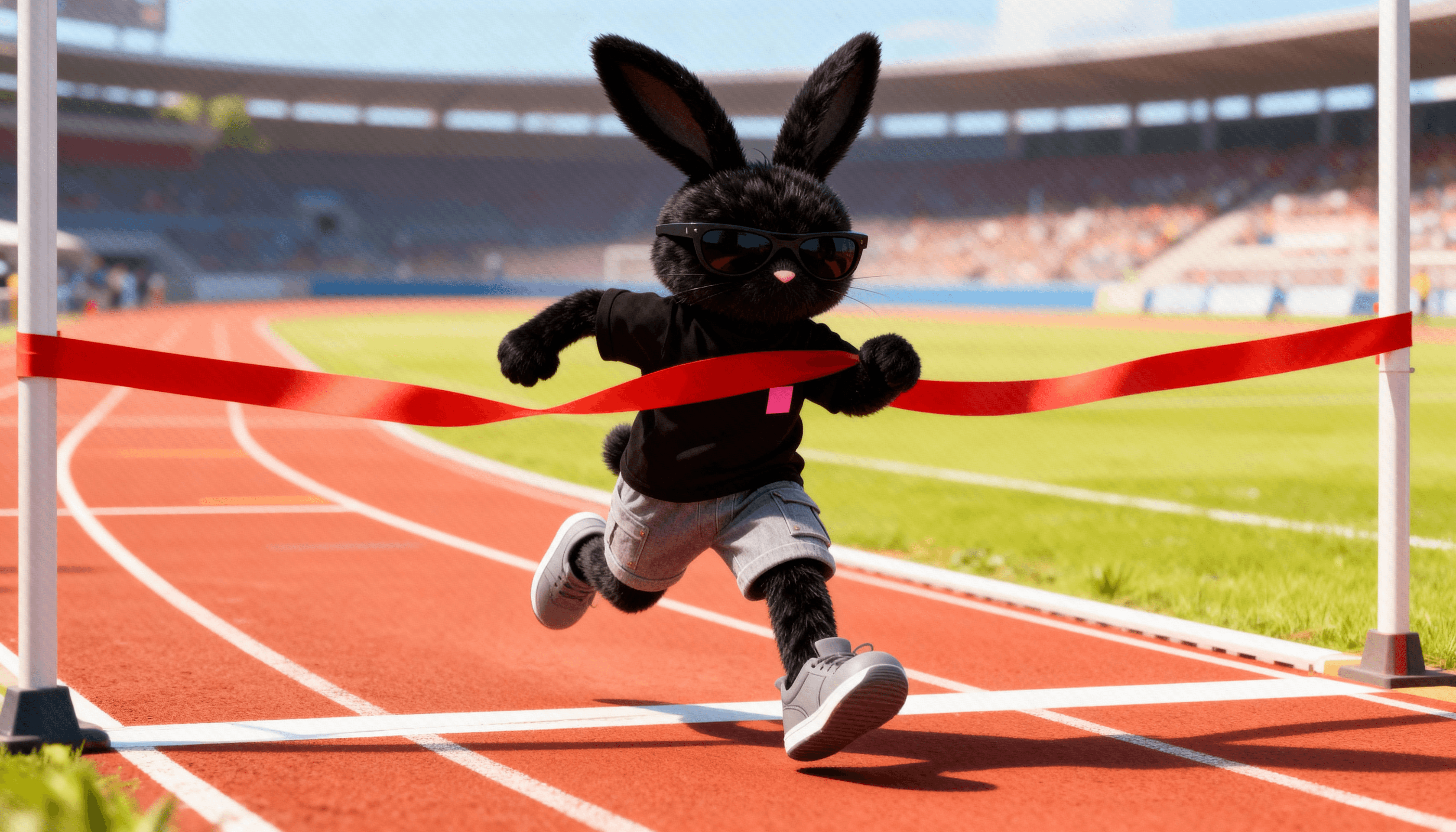 Onun atleta cruzando a linha de chegada